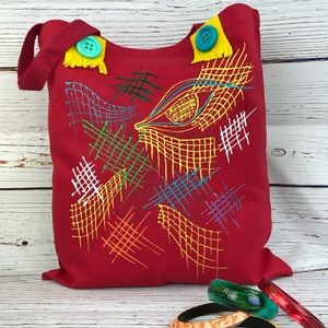 Hand painted tote bag
